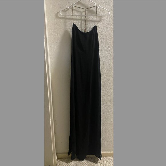 Tobi Maxi Dress with Slits and Gold Chain Straps - Picture 1 of 3